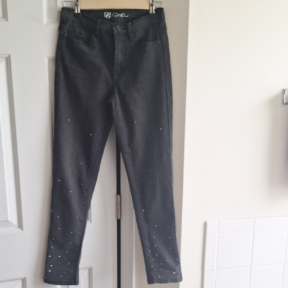 Women's Black Jeans with Embellishments